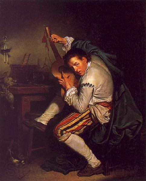 Jean Baptiste Greuze The Guitarist France oil painting art